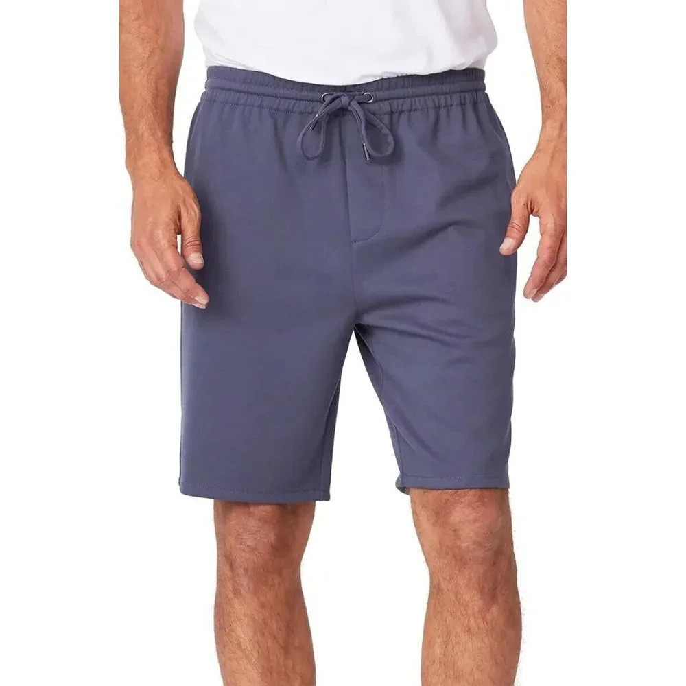 PAIGE Bodhi‎ Drawstring Pull On Sweat Shorts Navy Blue Men's Size L NWT